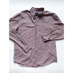 Men's Johnnie-O Top Shelf Plaid Casual Cotton Button Down Flannel Size XL